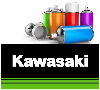 Peinture pour moto Kawasaki solvantée  spray 400ml