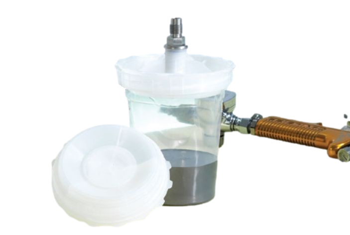 Godet de pistolet jetable- filtre 125µ- Flexicup