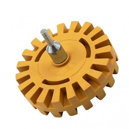Gomme dentée pour enlever autocollants + raccord