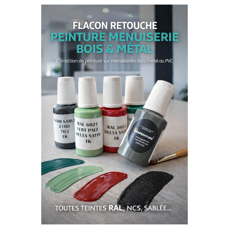 Flacon retouche peinture menuiserie bois-métal