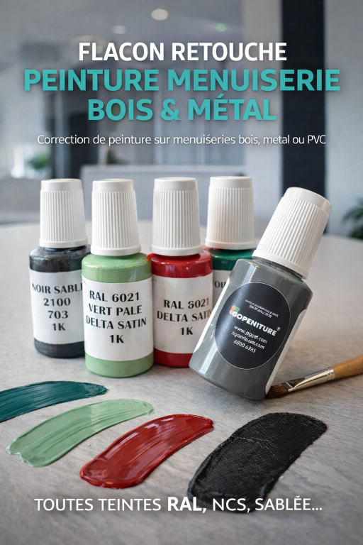 Flacon retouche peinture menuiserie bois-métal