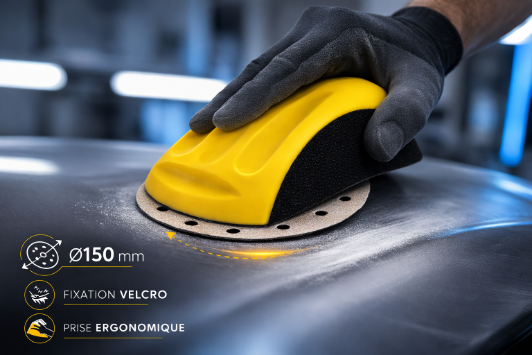 Cale à poncer ergonomique et flexible