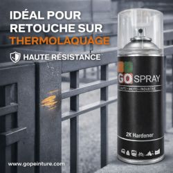 Peinture teintes sablées en aérosol 2k