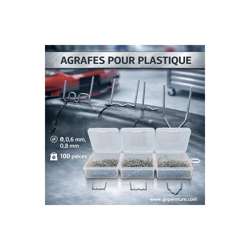 Agrafes type en U 0,6 mm - sachet 100 pièces