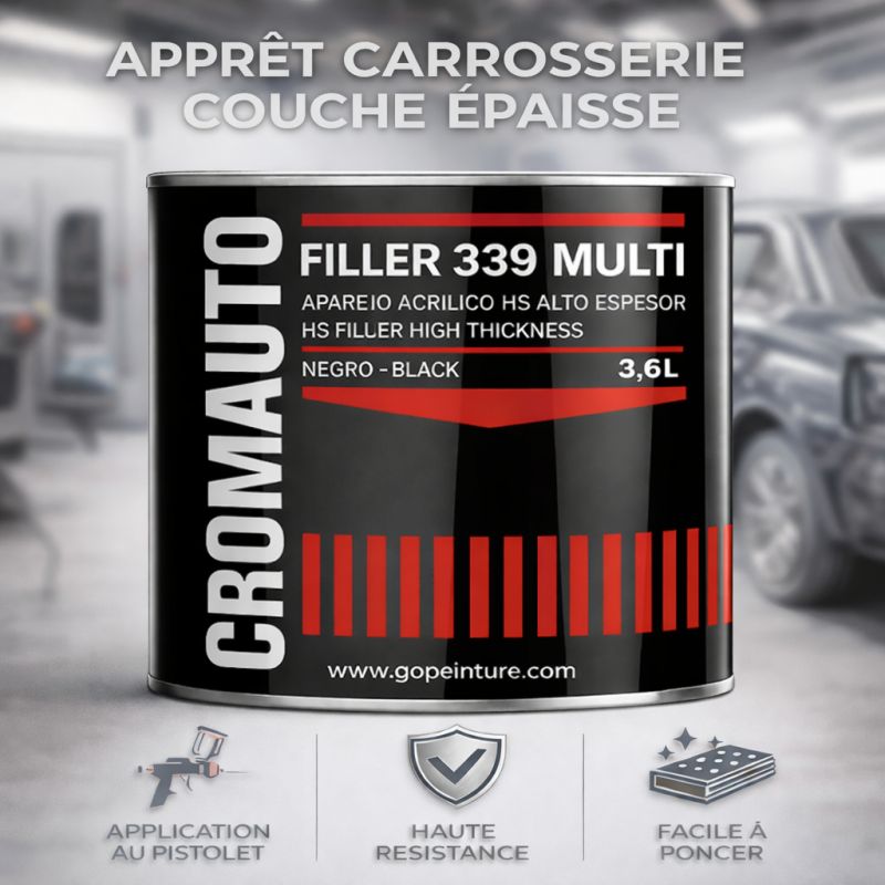 Apprêt carrosserie couche épaisse. Pack de 4.5 L