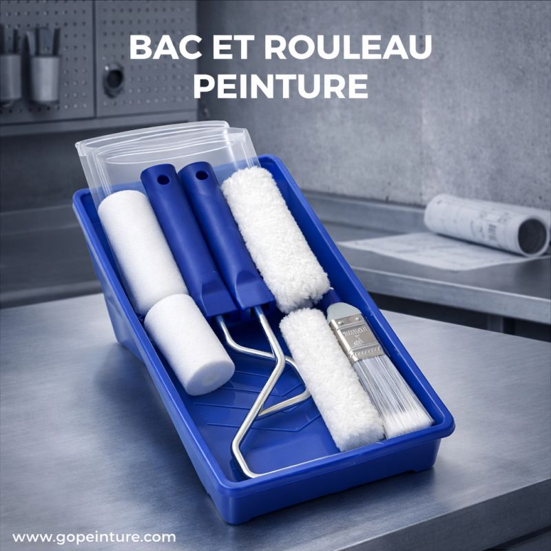 Bac peinture et rouleaux microfibres