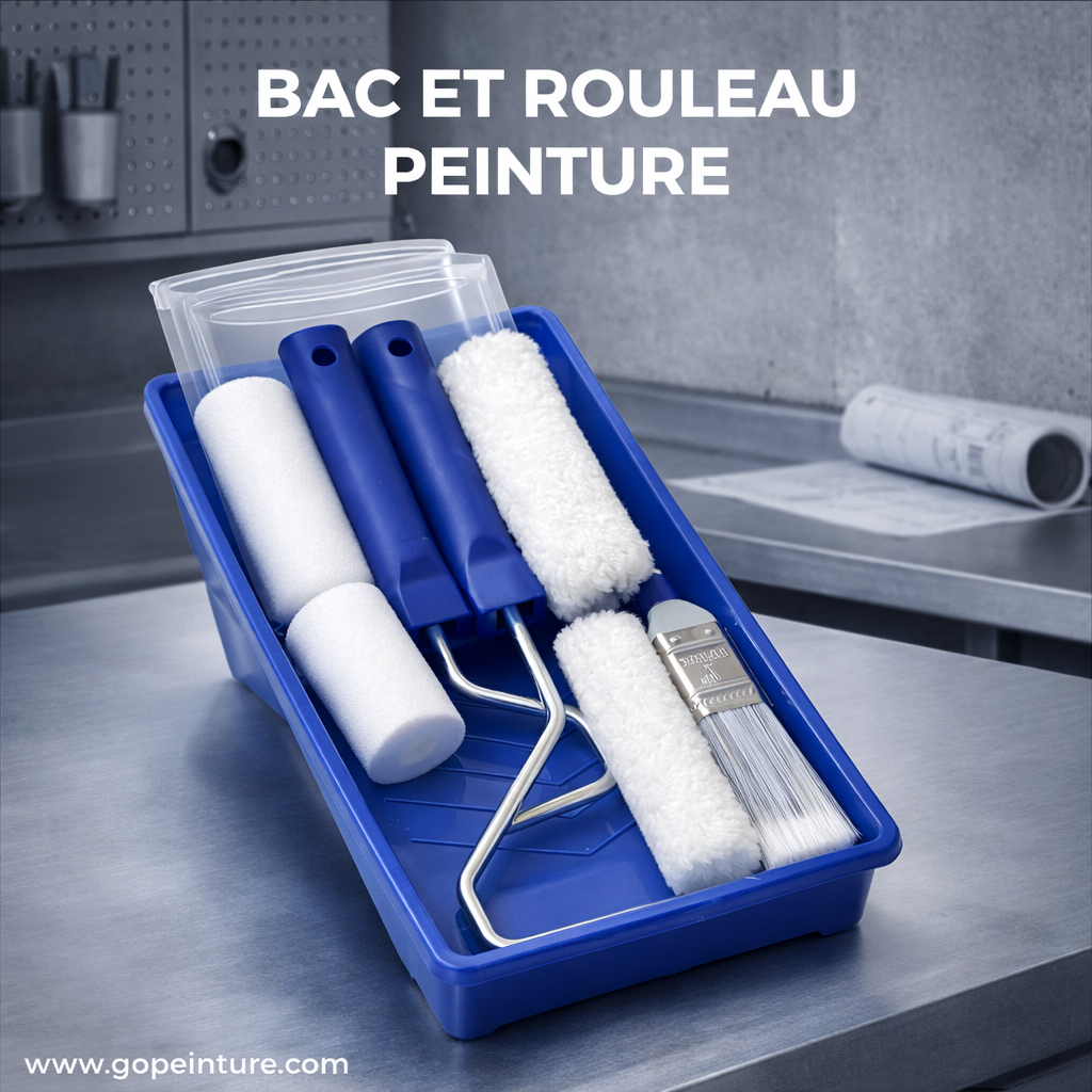 Bac peinture et rouleaux microfibres