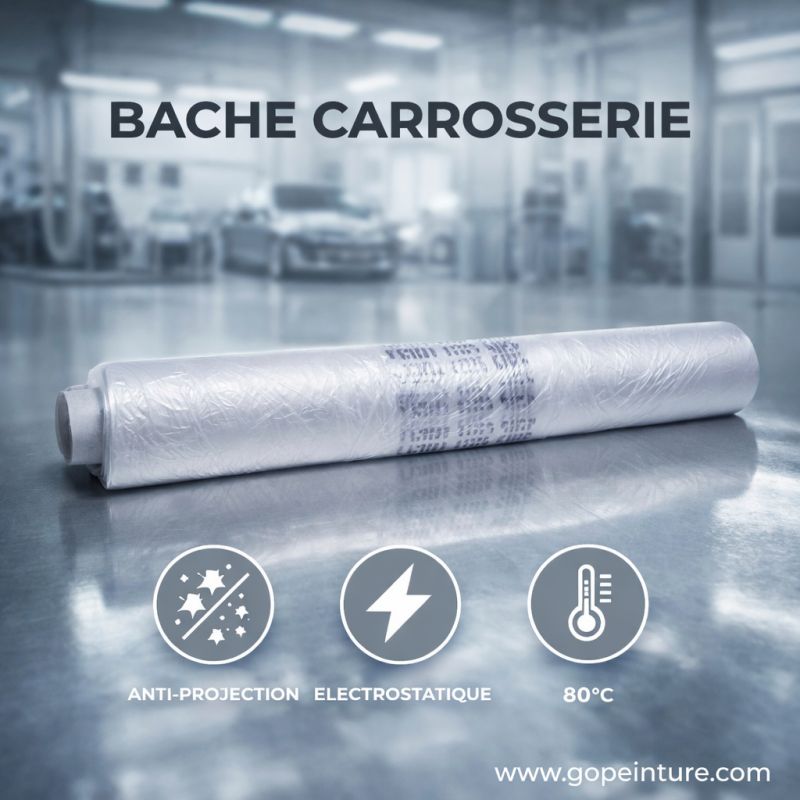 Bache carrosserie film electrostatique