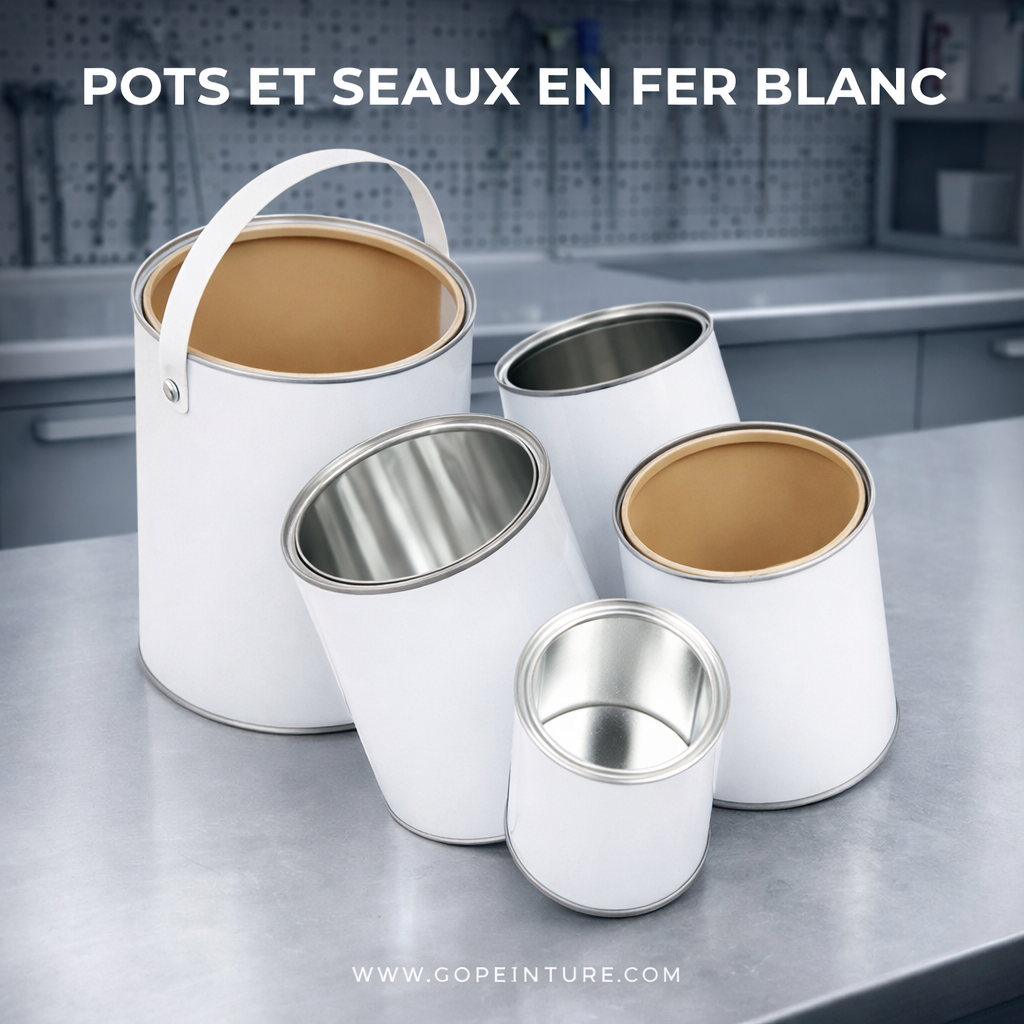 Boîtes cylindriques en fer blanc