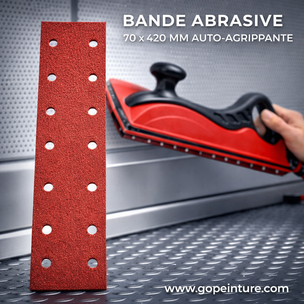 Bande abrasive 70 x 420 mm auto-agrippante