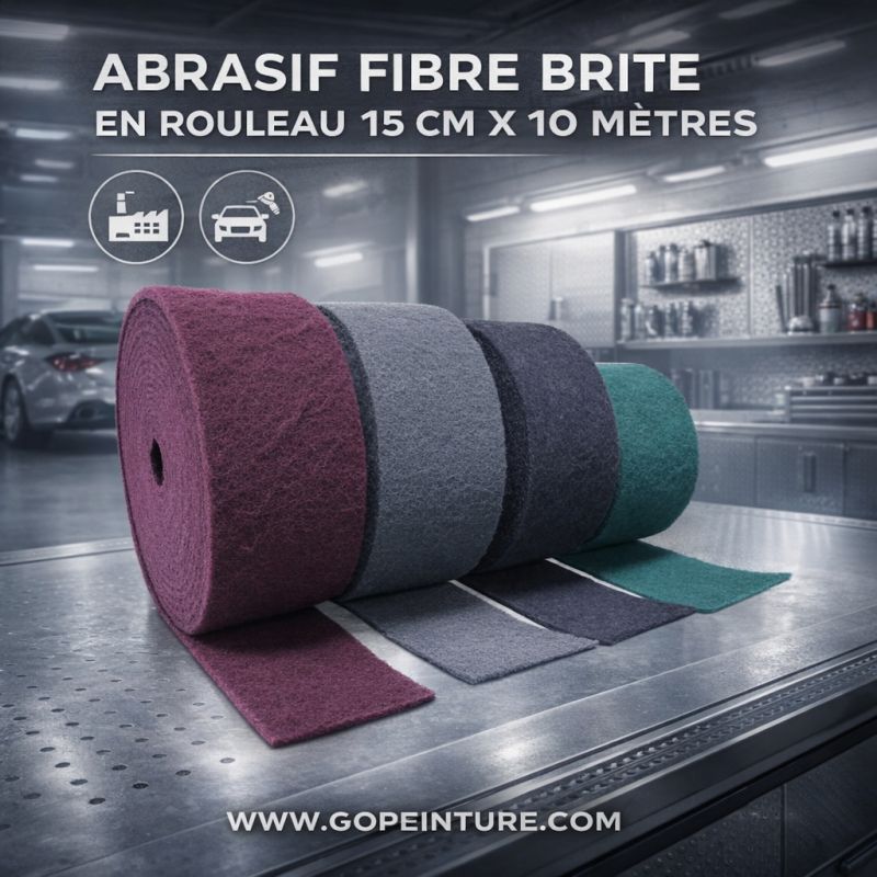 Abrasif fibre Brite en rouleau 15 cm x 10 mètres