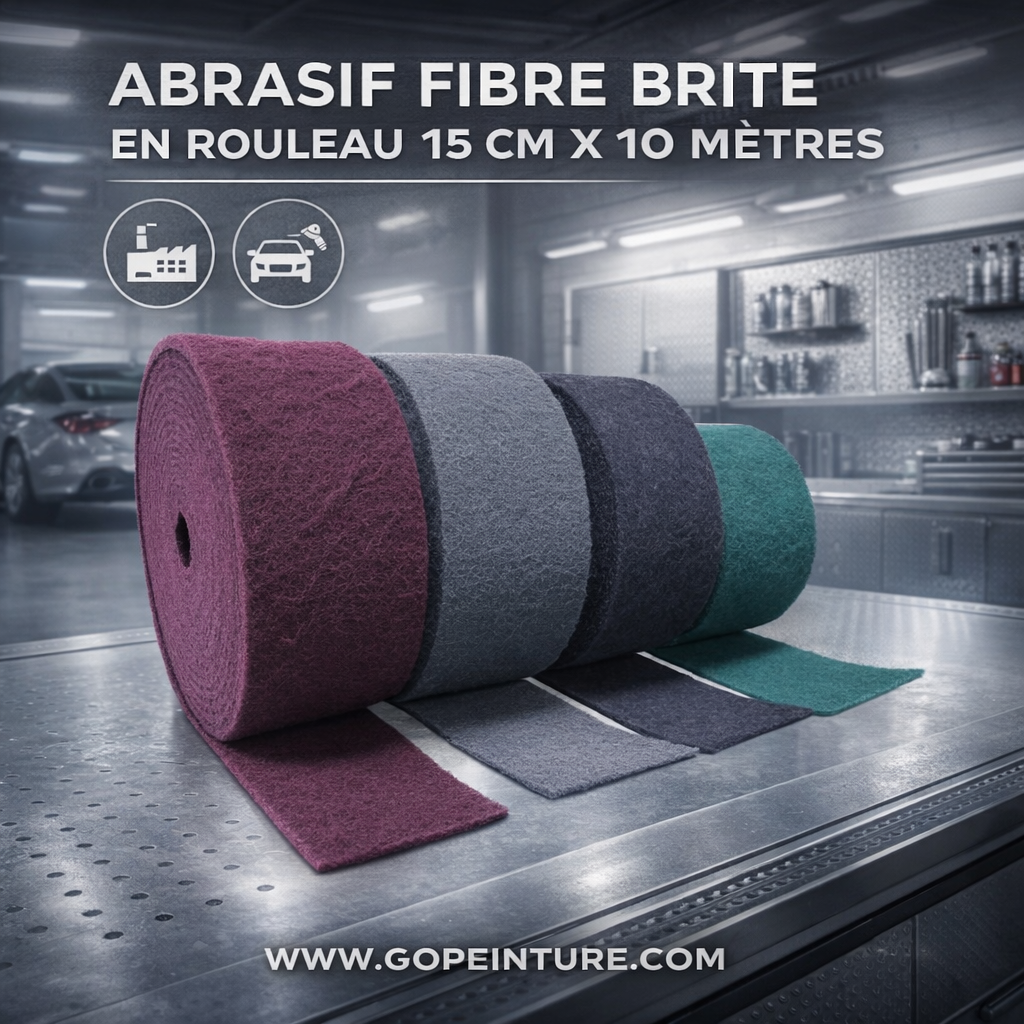 Abrasif fibre Brite en rouleau 15 cm x 10 mètres