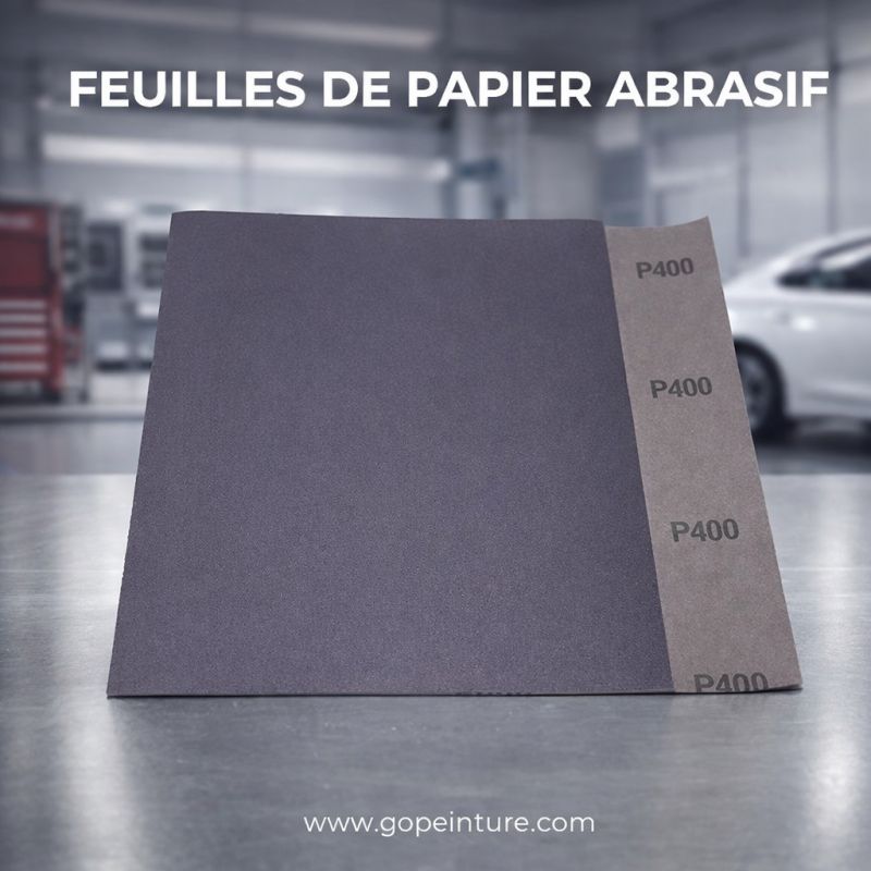 Papier abrasif pour ponçage à sec et à l'eau