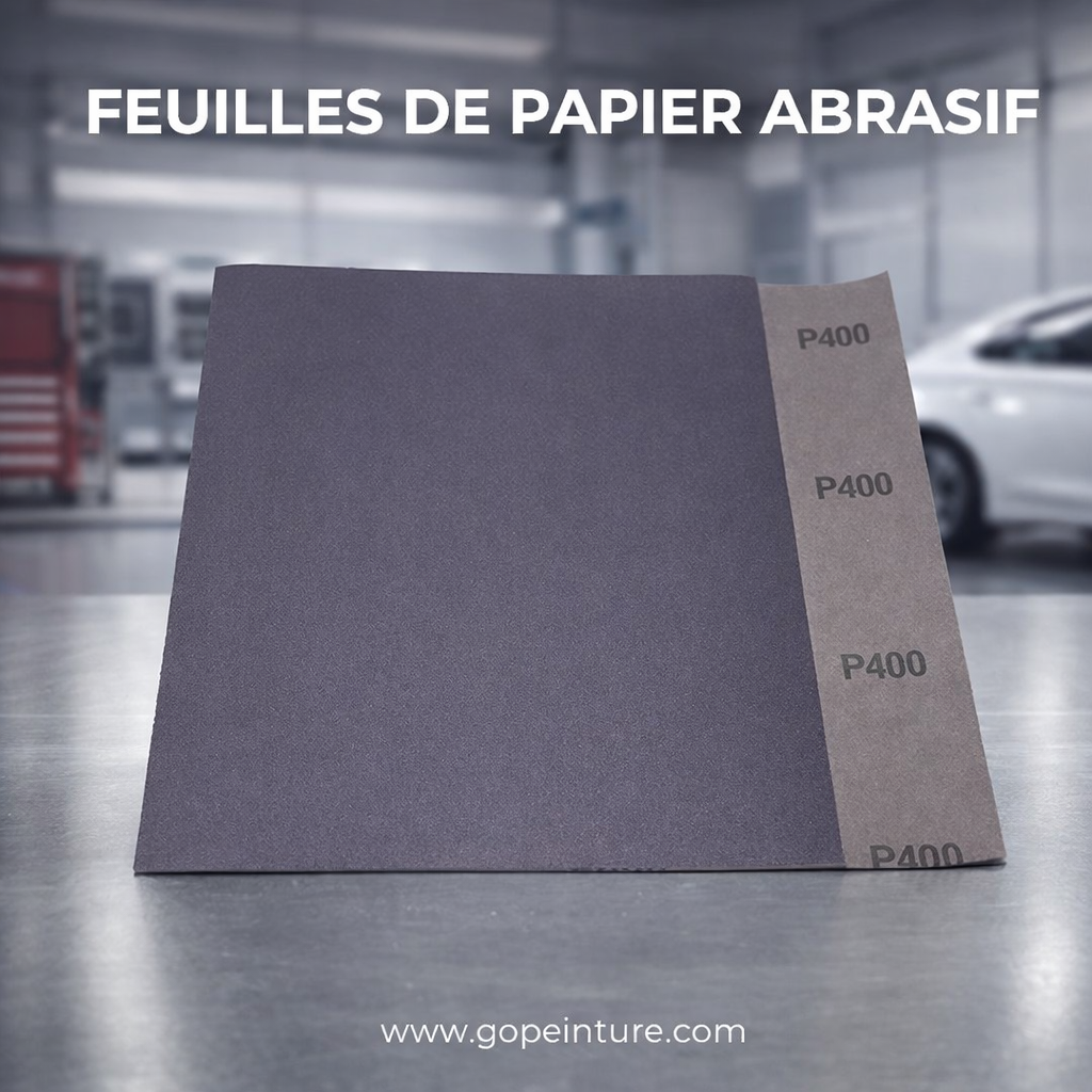 Papier abrasif pour ponçage à sec et à l'eau