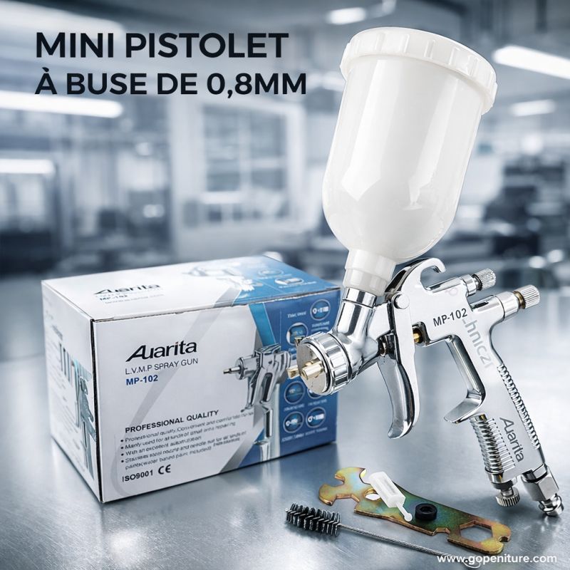 Mini pistolet HVLP buse de 0.8 mm