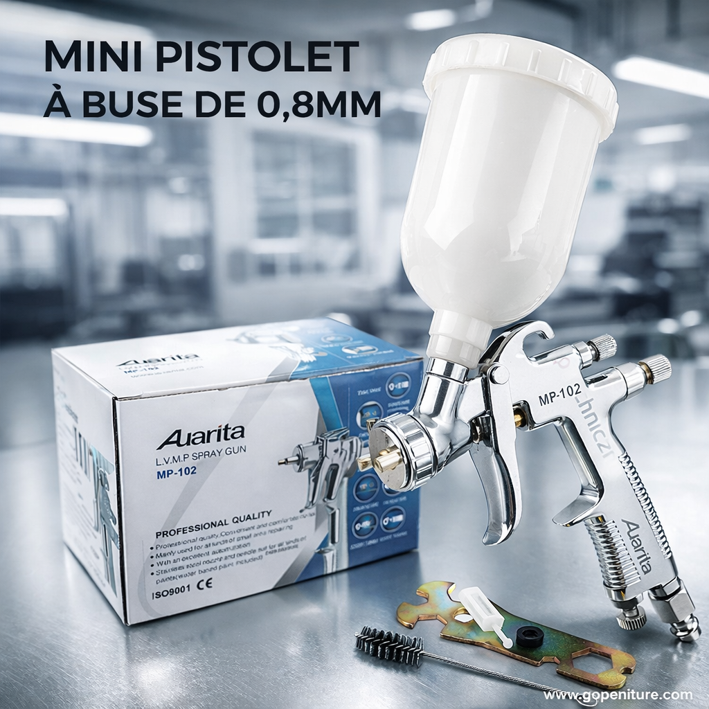 Mini pistolet HVLP buse de 0.8 mm