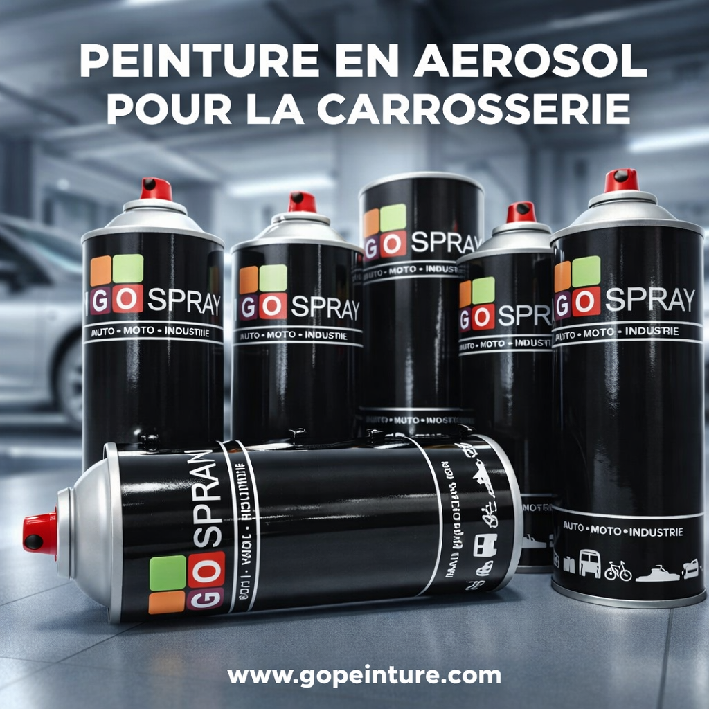 Peinture auto-moto en spray toutes teintes