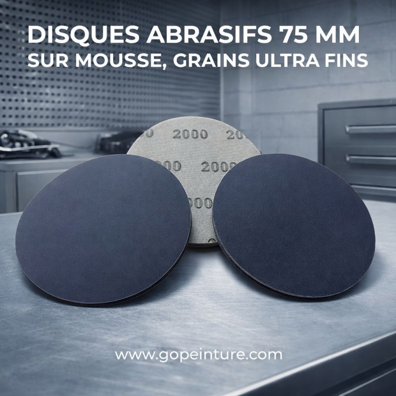 Disque abrasif 75 mm en tissu sur mousse