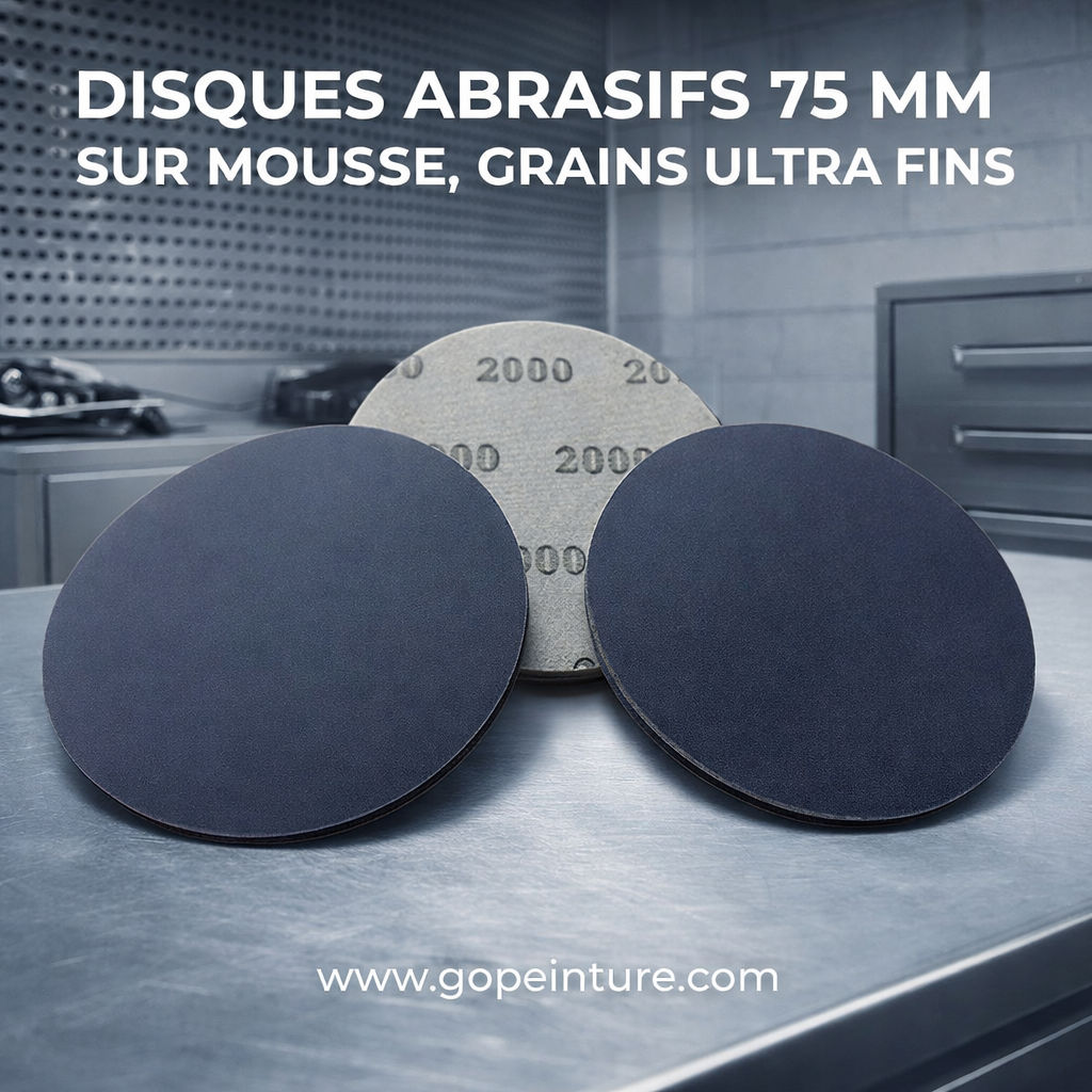 Disque abrasif 75 mm en tissu sur mousse