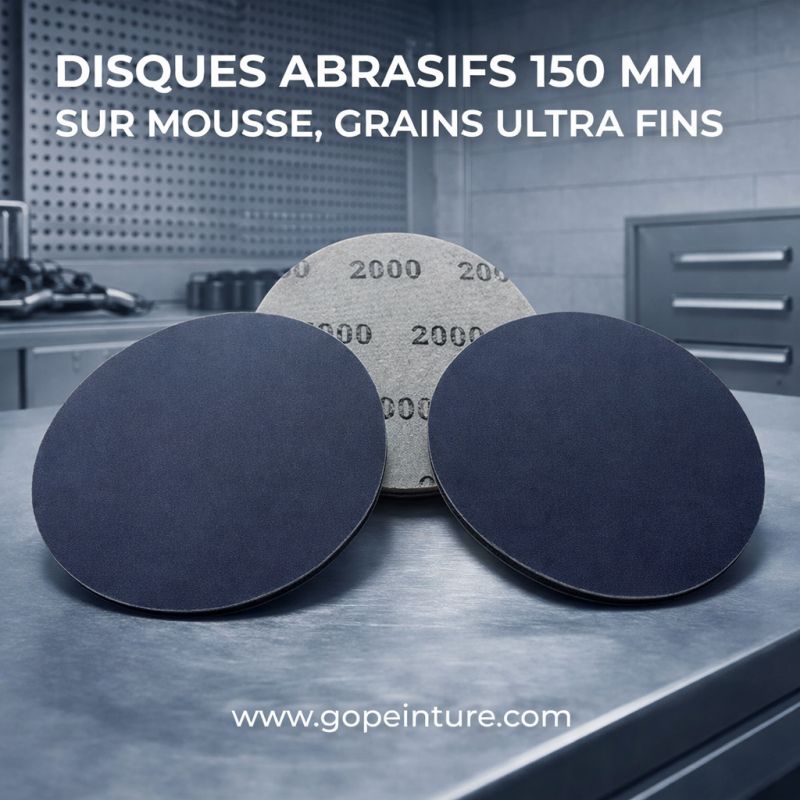 Disque en tissu sur mousse- ABRAFINISH 150 mm