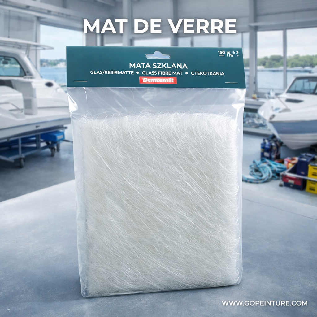 MAT DE VERRE +/- 1M² - 300 GRAMMES