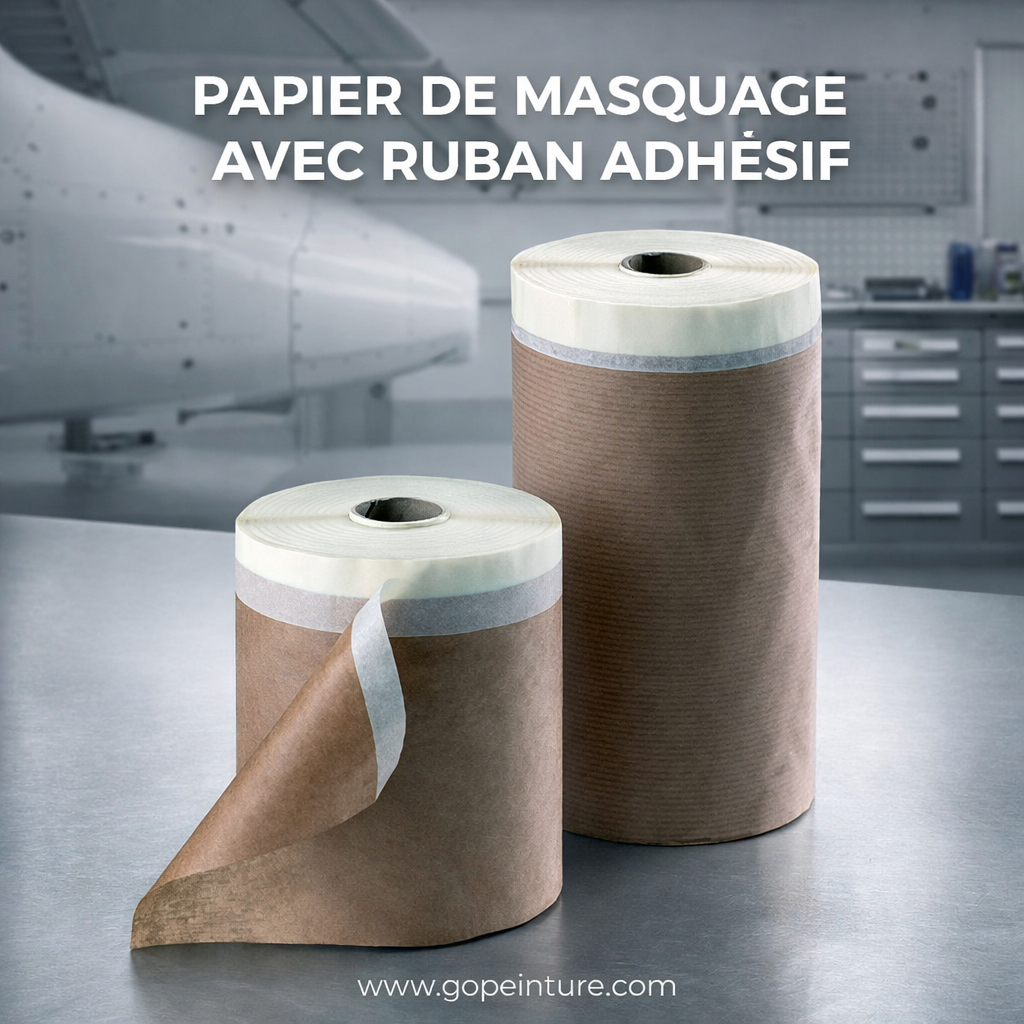 Papier kraft avec ruban adhésif