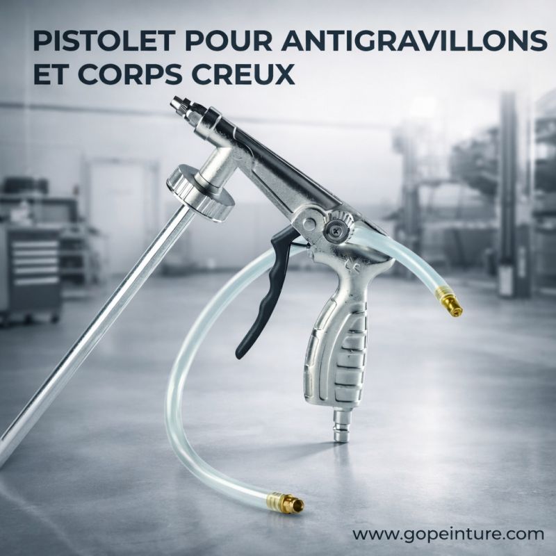 Pistolet pour antigravillon et corps creux avec régulateur GOPEINTURE