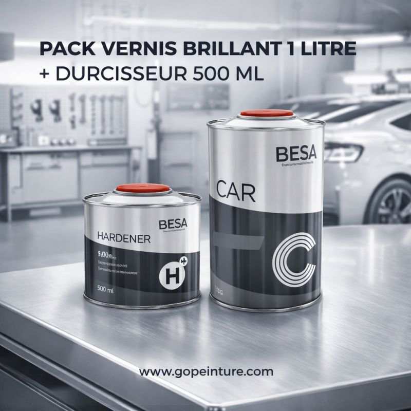 Vernis brillant HS BESA-GLASS + durcisseur