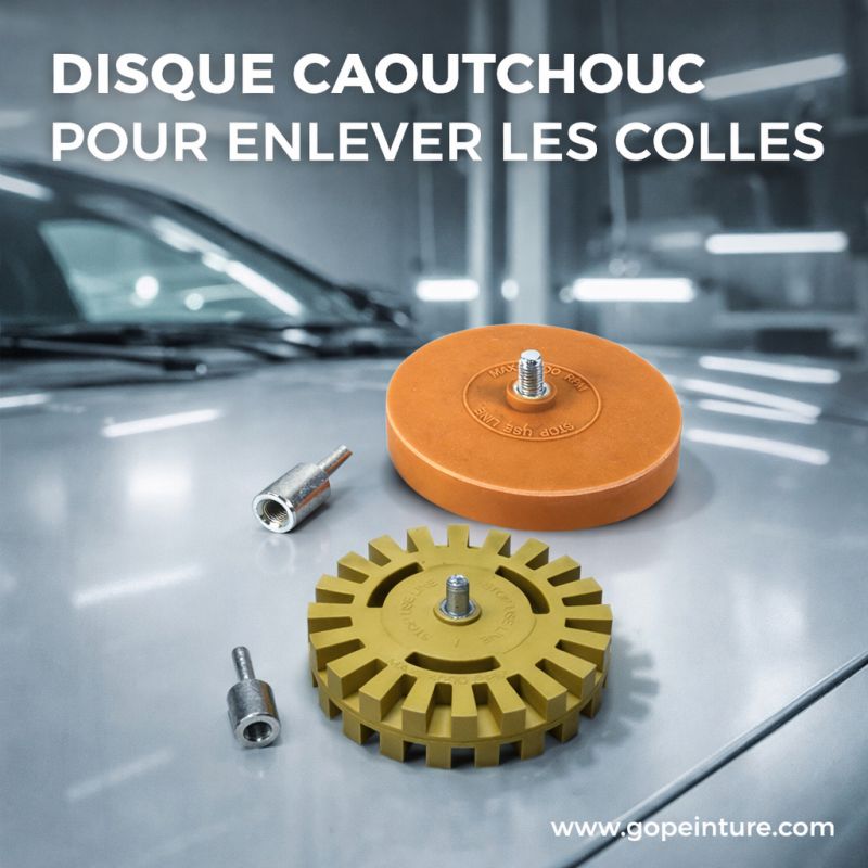 Gomme dentée pour enlever autocollants + raccord