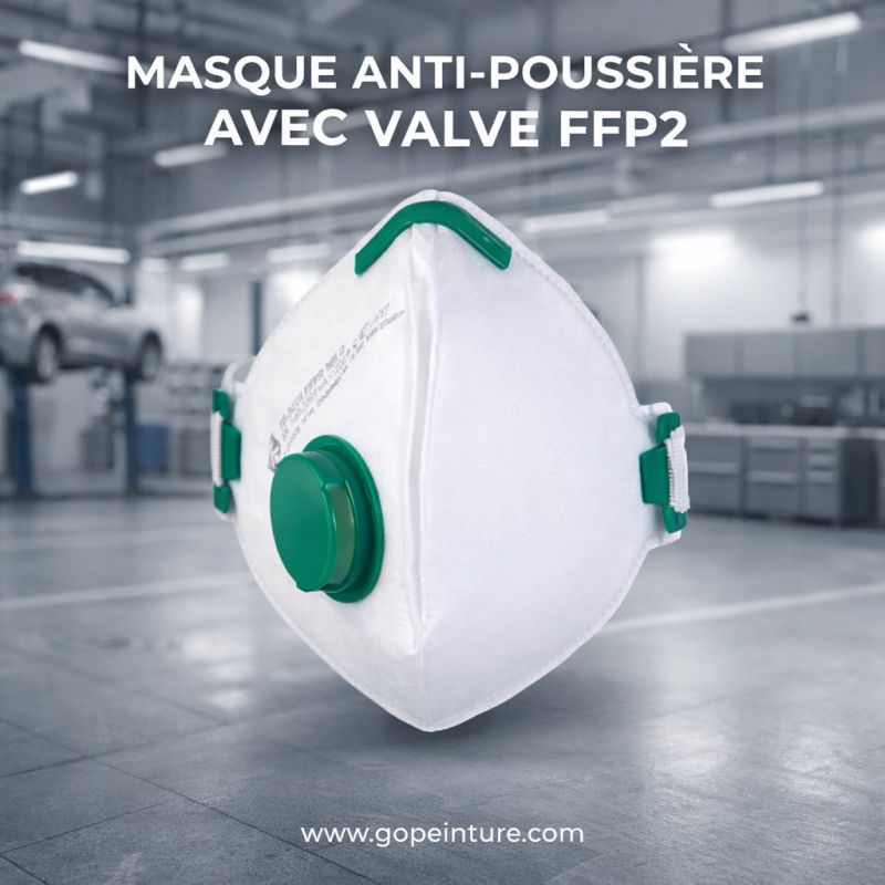 Masque jetable anti-poussière avec valve FFP2