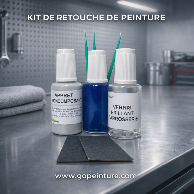 Mini kit retouche en flacon apprêt + retouche + vernis