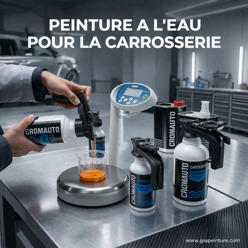 Peinture carrosserie à l'eau à vernir 1kg