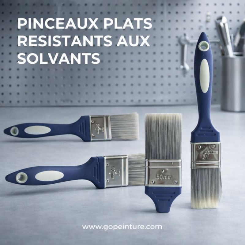 Pinceau plat resistant aux solvants