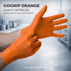 Gants Gogrip résistants aux solvants. Boite de 50