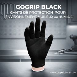 Gants Gogrip noirs . Boite de 50