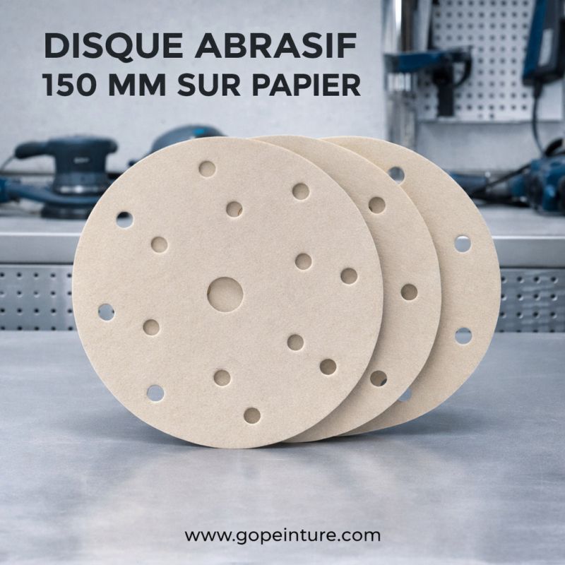 Disques abrasifs 15 trous diam. 150(100 pièces )