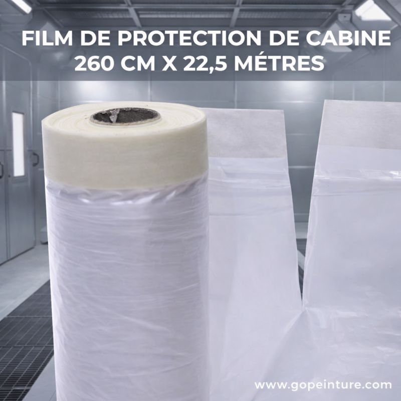 Film de protection de cabine 260 cm x 22.5 mètres