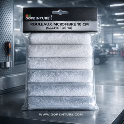 Rouleaux microfibre 10 cm -Sachet de 10