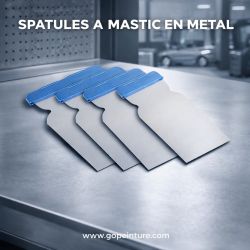Spatules à mastic en métal - sachet de 4
