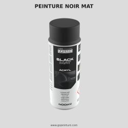 Peinture noire mate en aérosol 400ml