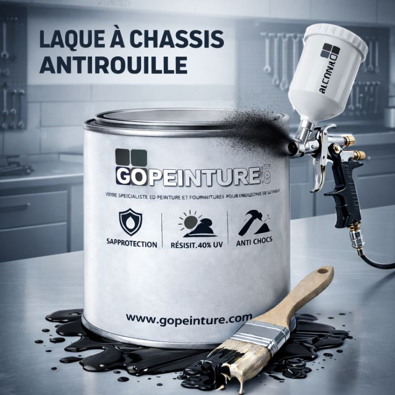 Peinture noire pour châssis - Pot de 3 kg