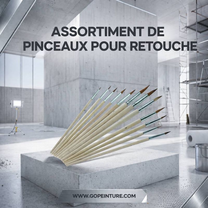 Lot de 12 pinceaux pour retouches