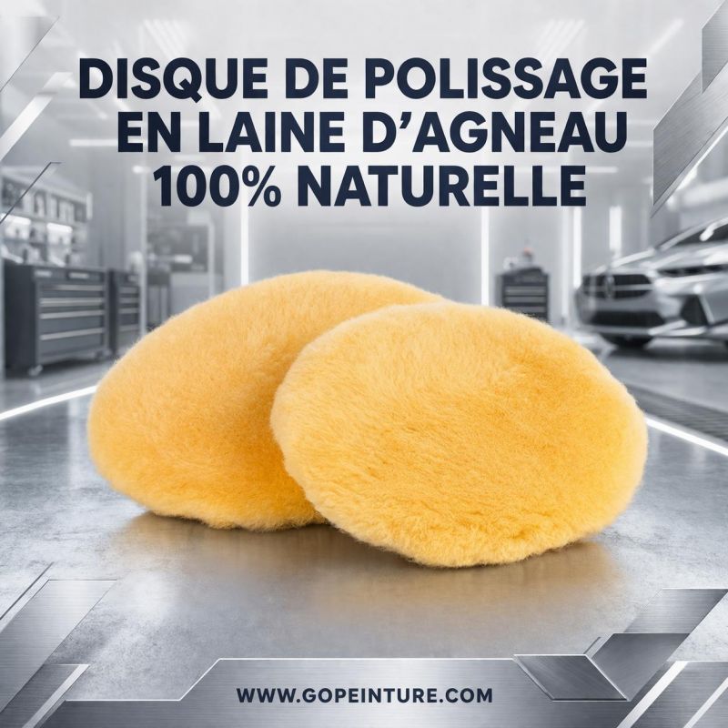 Disque de polissage en laine d’agneau 100% naturelle