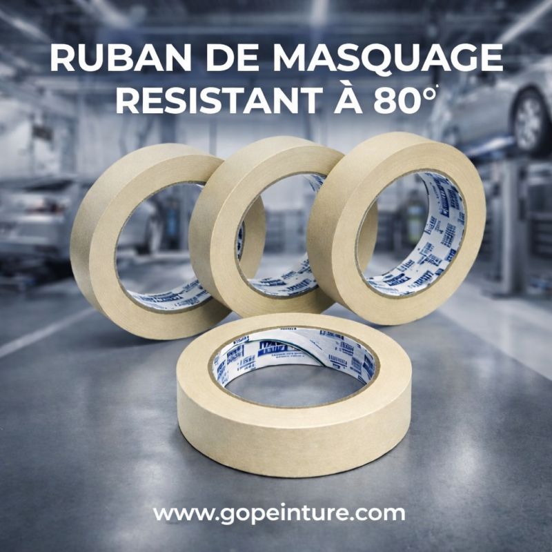 Ruban de masquage résistant à 80°