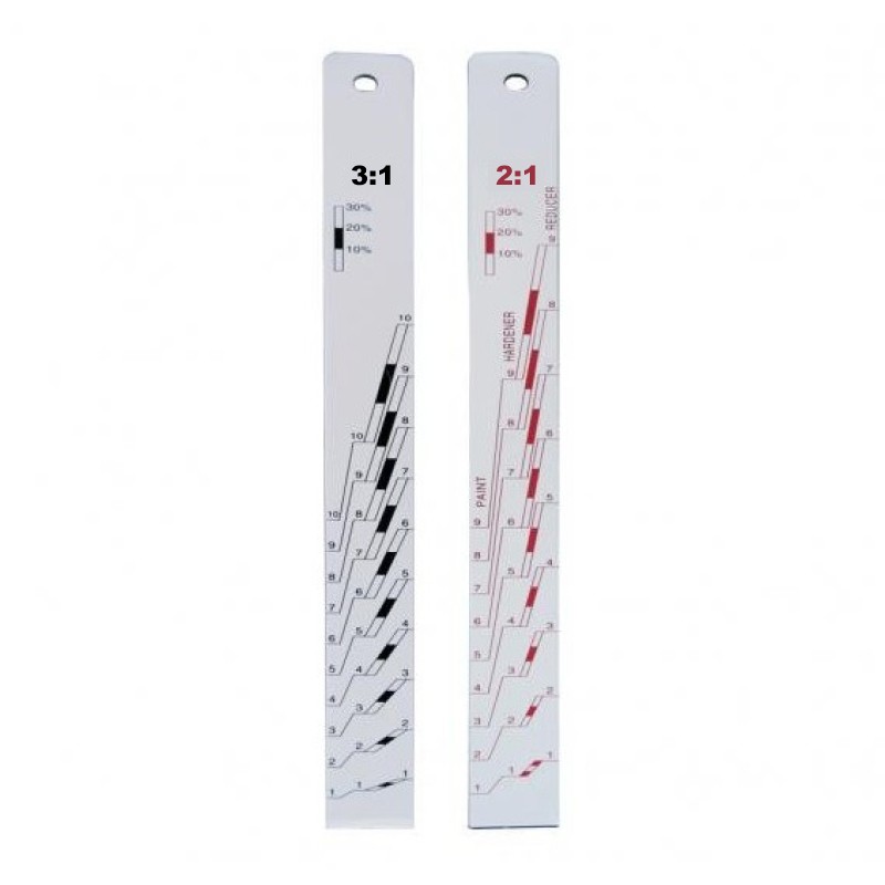 Règle de mélange GOPEINTURE 30 cm - 2:1 - 3:1