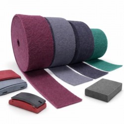 Lot d'abrasif fibre Brite en rouleau divers grains GOPEINTURE