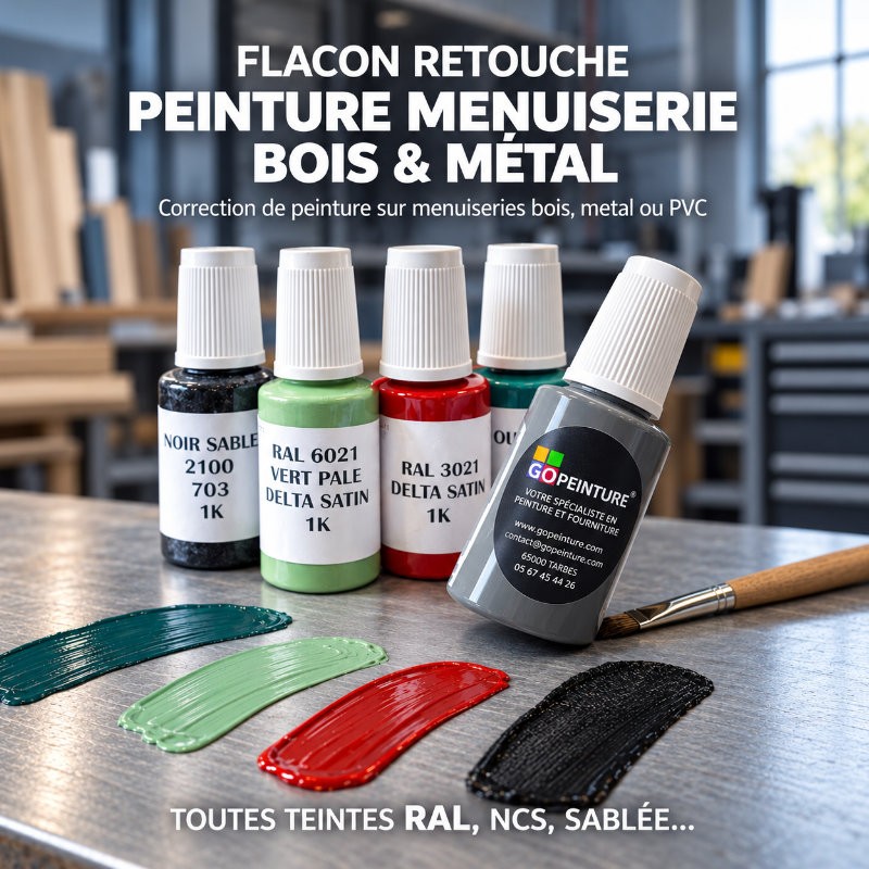 Flacon retouche peinture menuiserie bois-métal GOPEINTURE