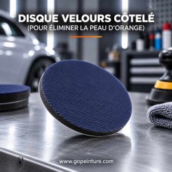 Disque velours côtelé GOPEINTURE spécial élimination peau d'orange
