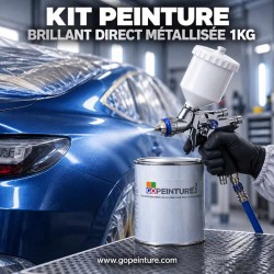 Kit peinture brillant direct métallisée 1kg + durcisseur GOPEINTURE