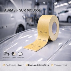Abrasif sur mousse GOPEINTURE  Bande de 1 mètre prédécoupée